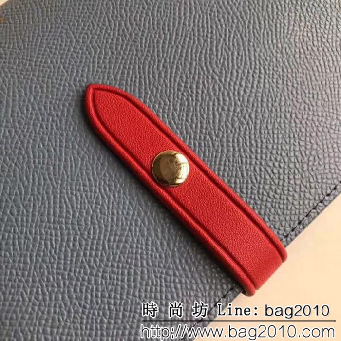 CELINE賽琳原單 專櫃 手掌紋牛皮搭扣拼色錢夾 4148 SL1456